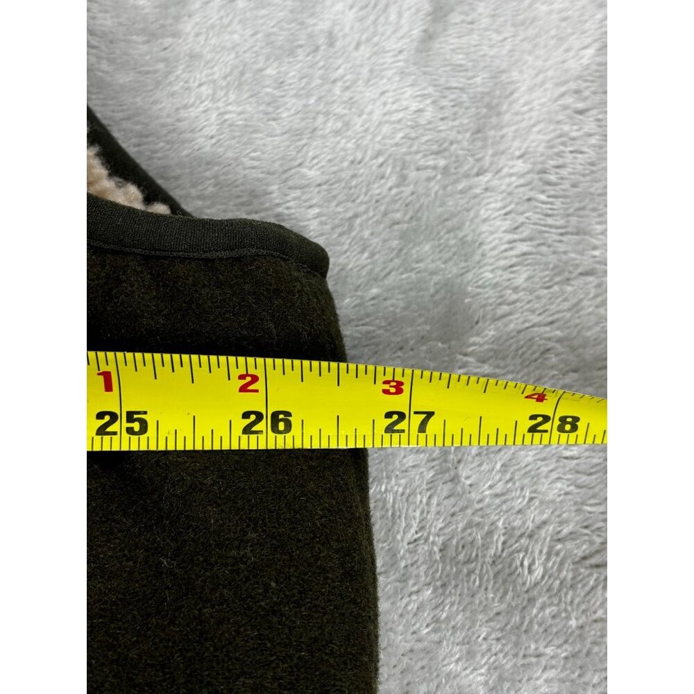Scandia Woods Sherpa Lined Dark Green Vest XL Wool Blend Zip - Picture 5 of 6